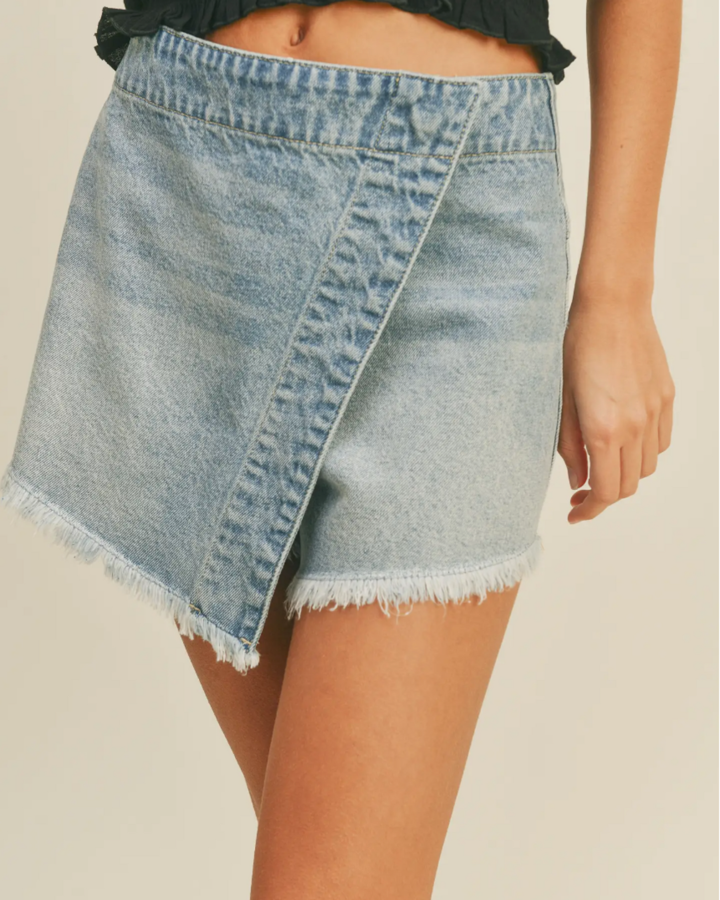 Denim Wrapped Skort