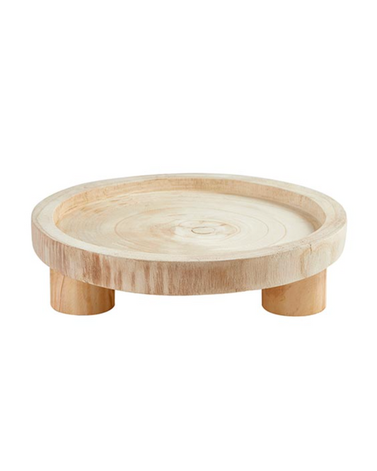 Paulownia Wood Pedestal Tray