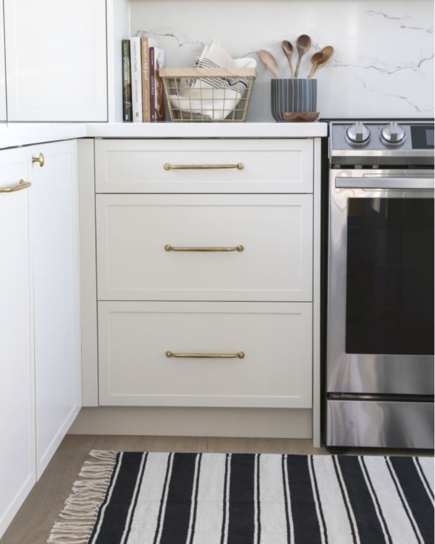 Black & White Striped Rug