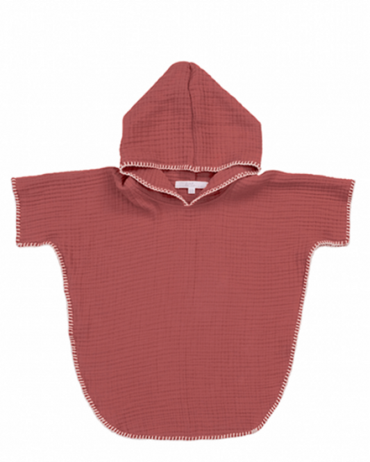 Cocoon Childrens Poncho (Brick Red)