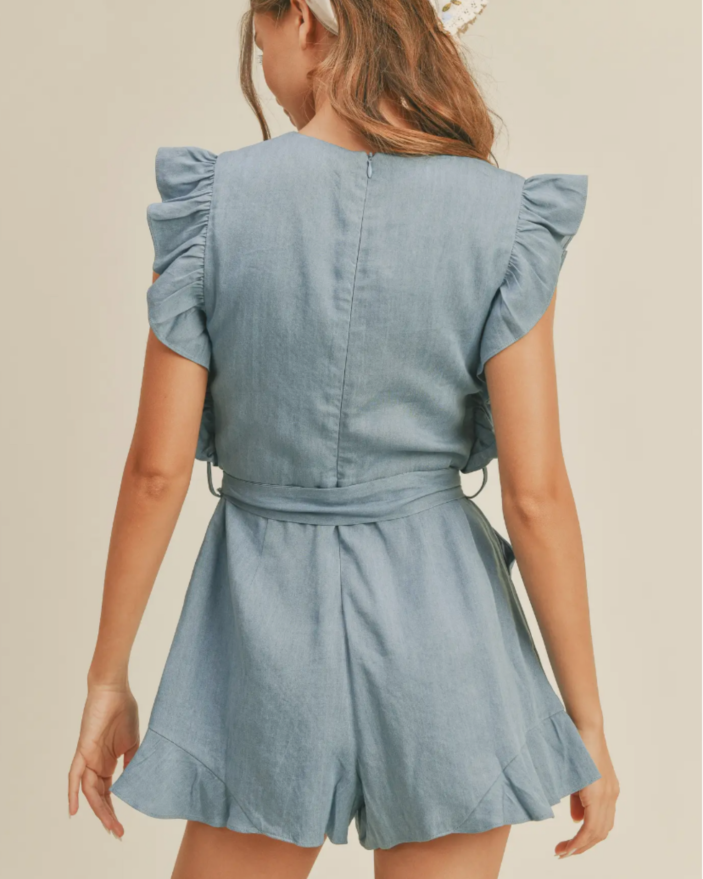 Tencel Ruffled Romper