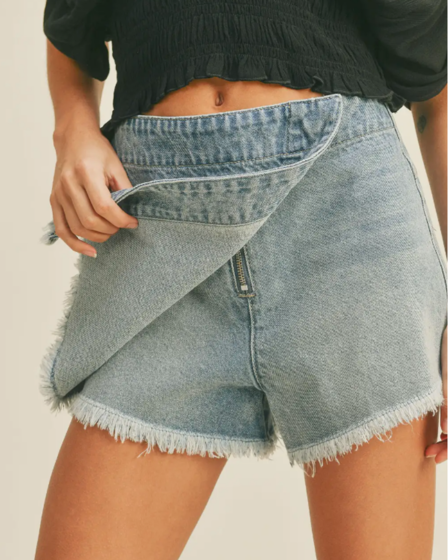 Denim Wrapped Skort