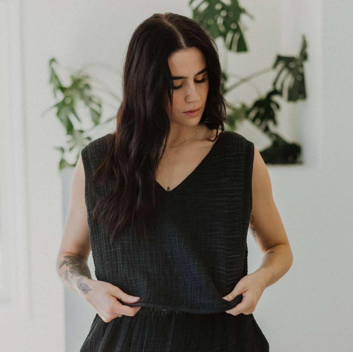 Crinkle Crop Tank