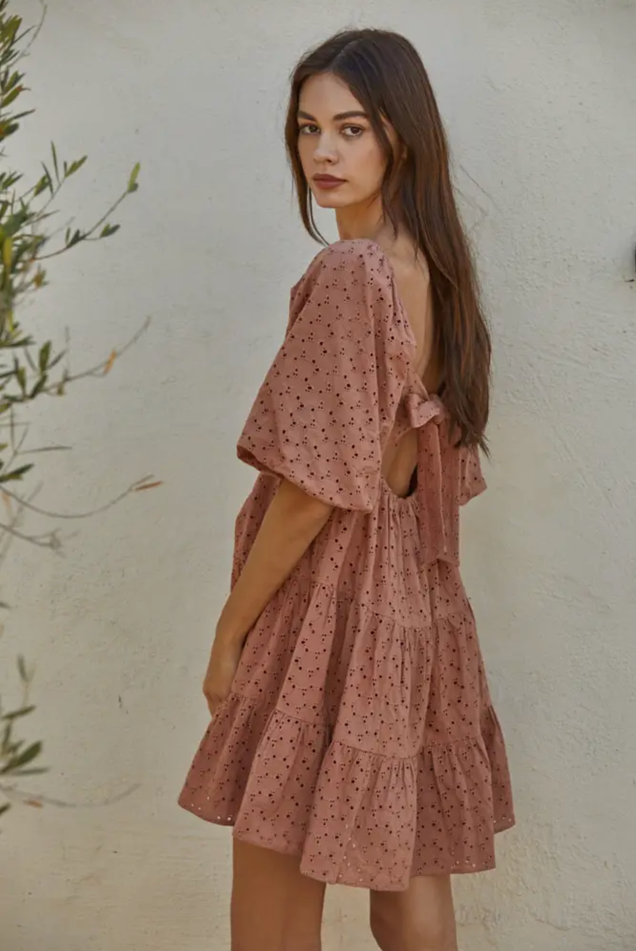 Terracotta Ruffle Dress