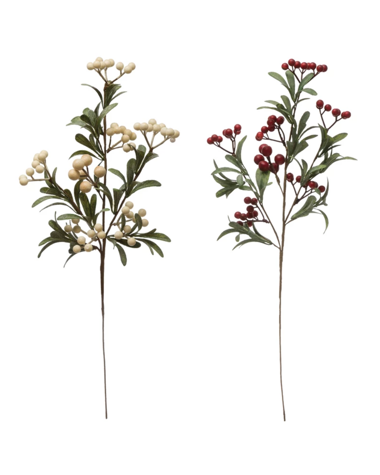 Faux Berry and Leaf Branch