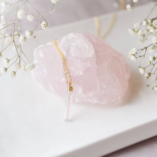 Aura Quartz Pendant Necklace