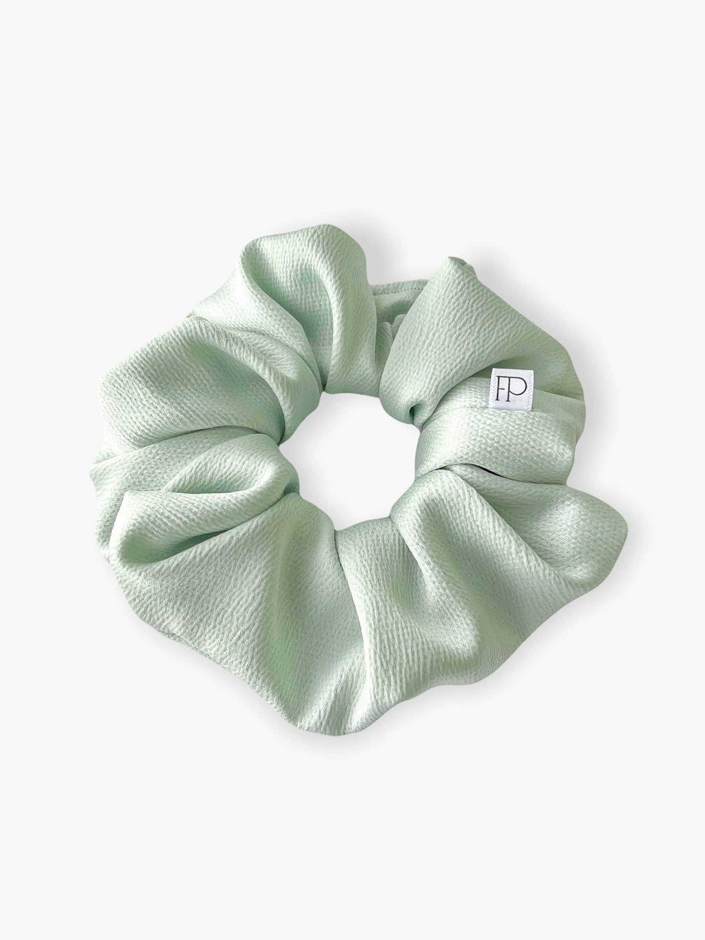 Mint Satin Scrunchie