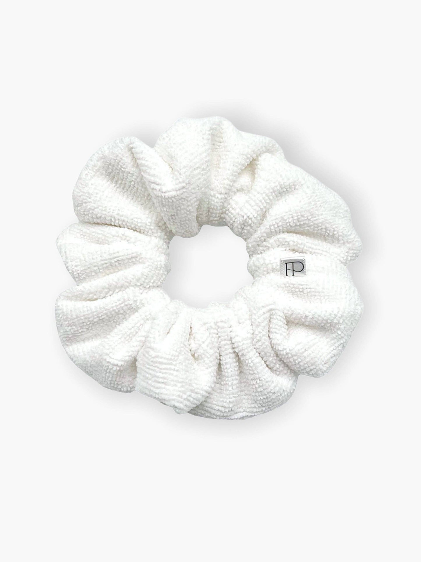 White Towel Scrunchie